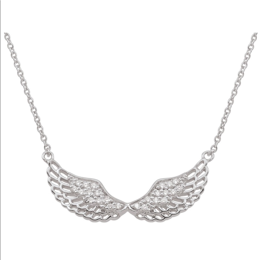 925 Sterling Silver Wing Necklace. Brand new never worn
